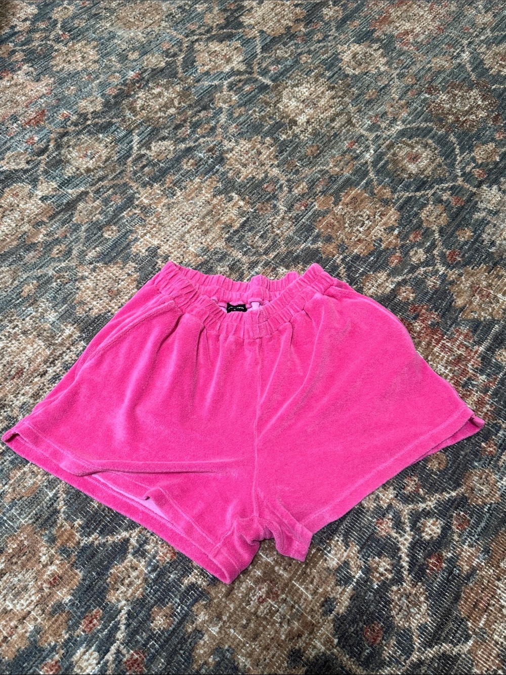 Monrow Terry Cloth Pocket Shorts Hot Pink Women’s M Made USA